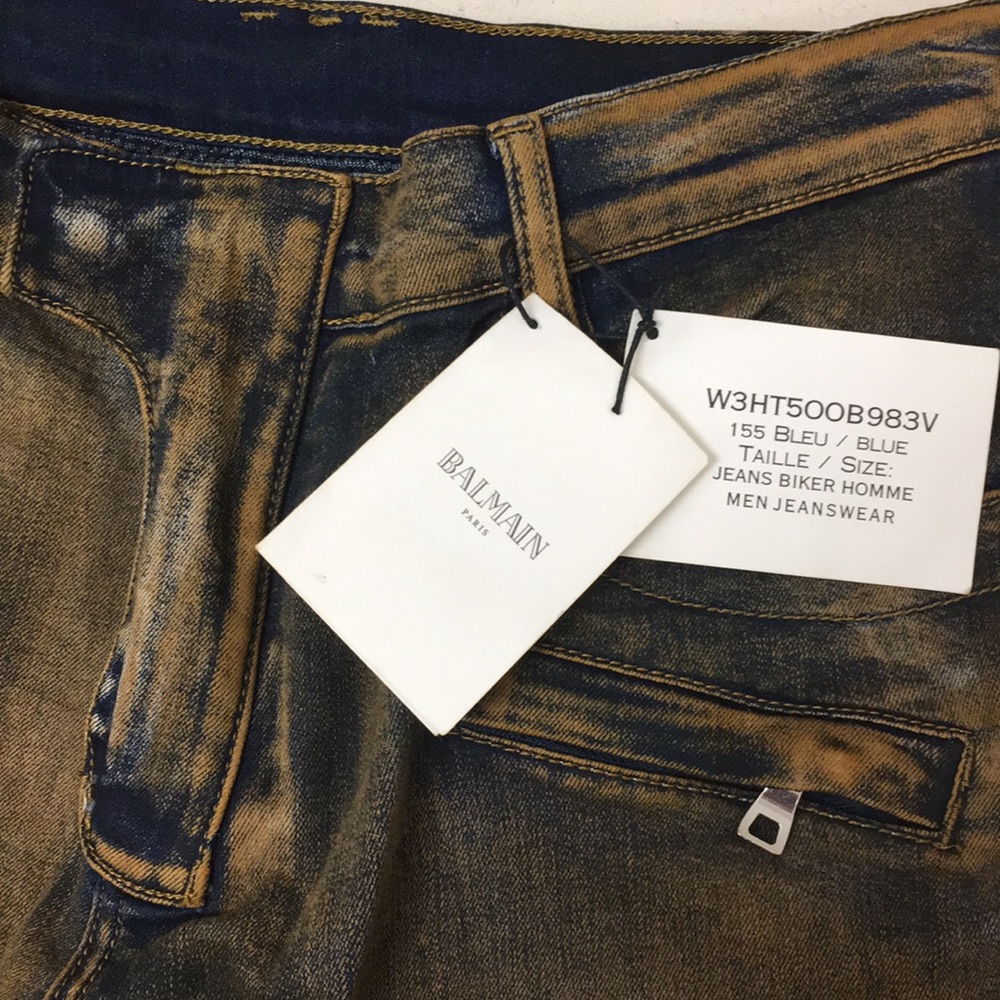 Balmain Paris Jeans Biker Homme